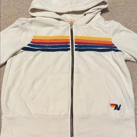 Aviator Nation 5 Stripe Zip Hoodie - Picture 5 of 6